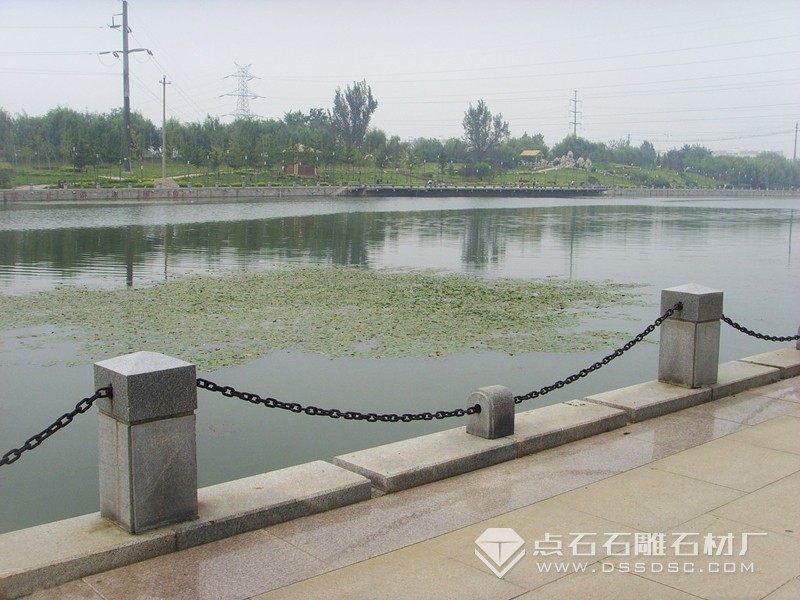 河道鐵鏈圍欄 石雕鏈條圍欄