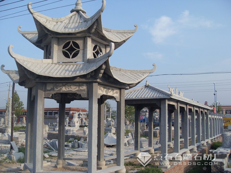 青石涼亭 青石長(zhǎng)廊