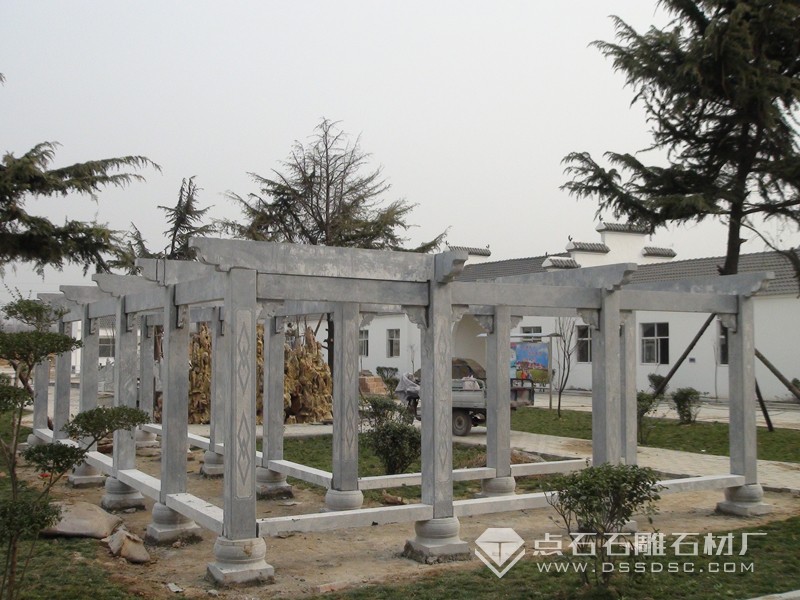 青石長廊 長廊葡萄架