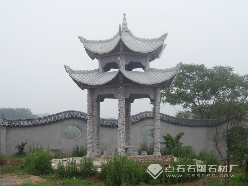 涼亭 石亭子 青石石亭