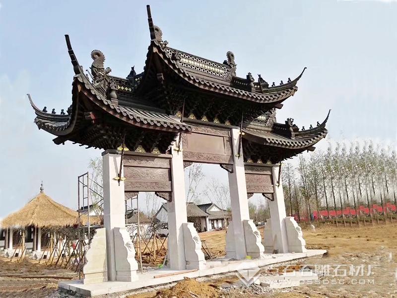 木石組合結(jié)構(gòu)石牌坊